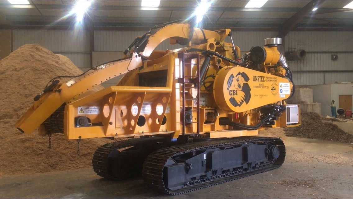 Above: Anstee Services' new track-mounted whole tree chipper